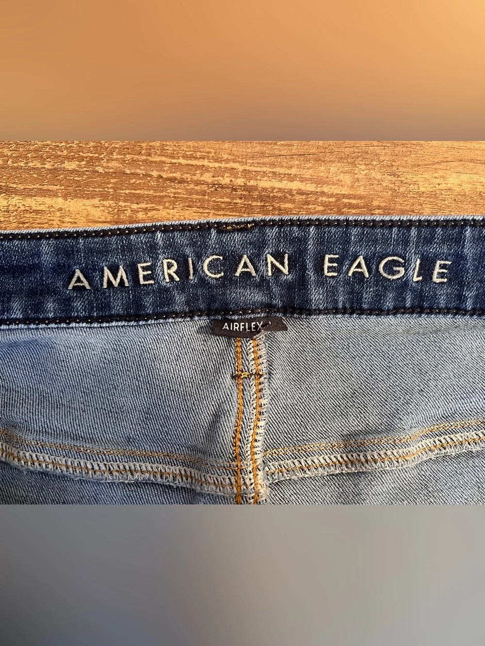 American Eagle AirFlex Jeans Men’s 34x34 Slim Straight Stretch Medium Wash Denim